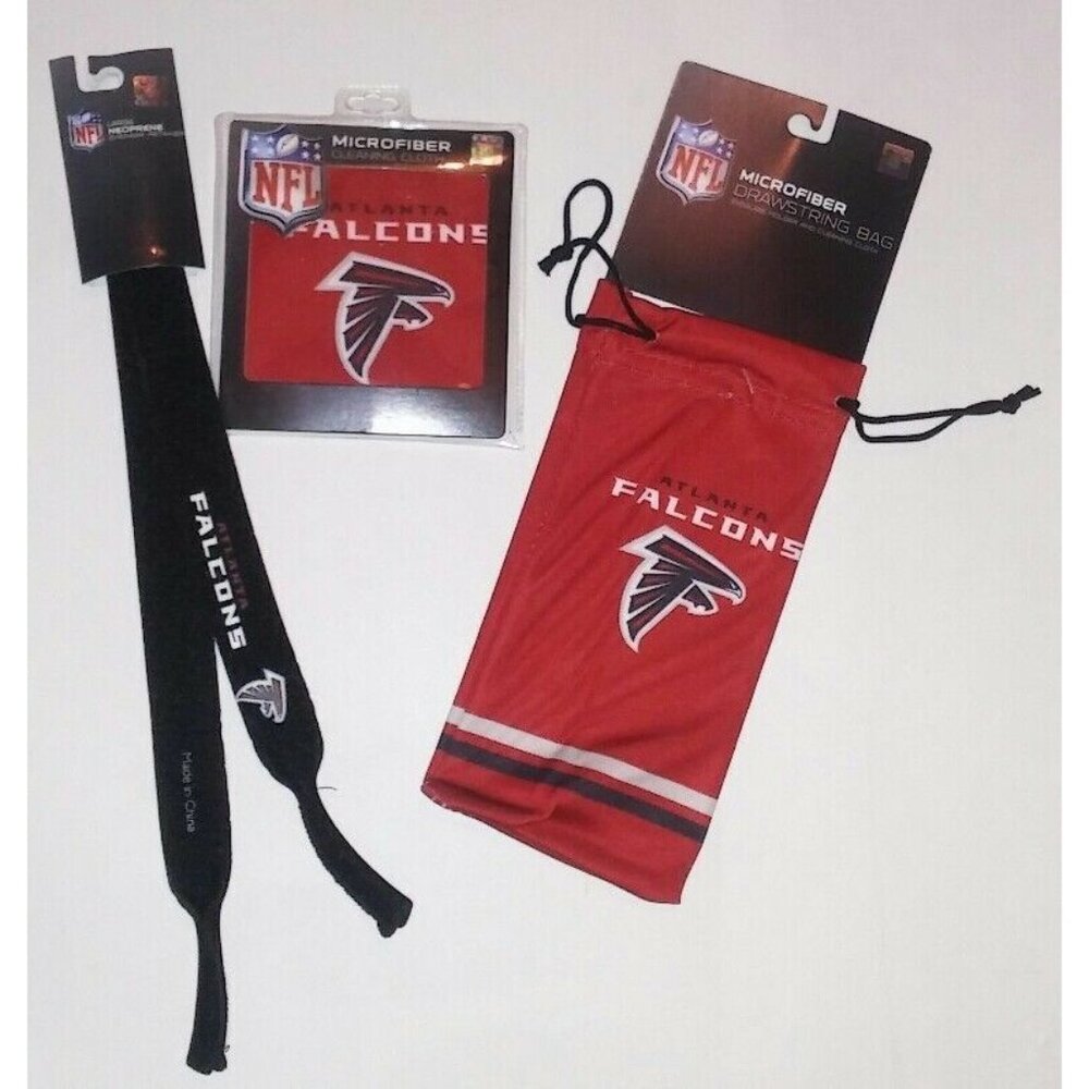 Atlanta Falcons Eyeglass/Sunglasses Microfiber bag, cleansing cloth & Retainer